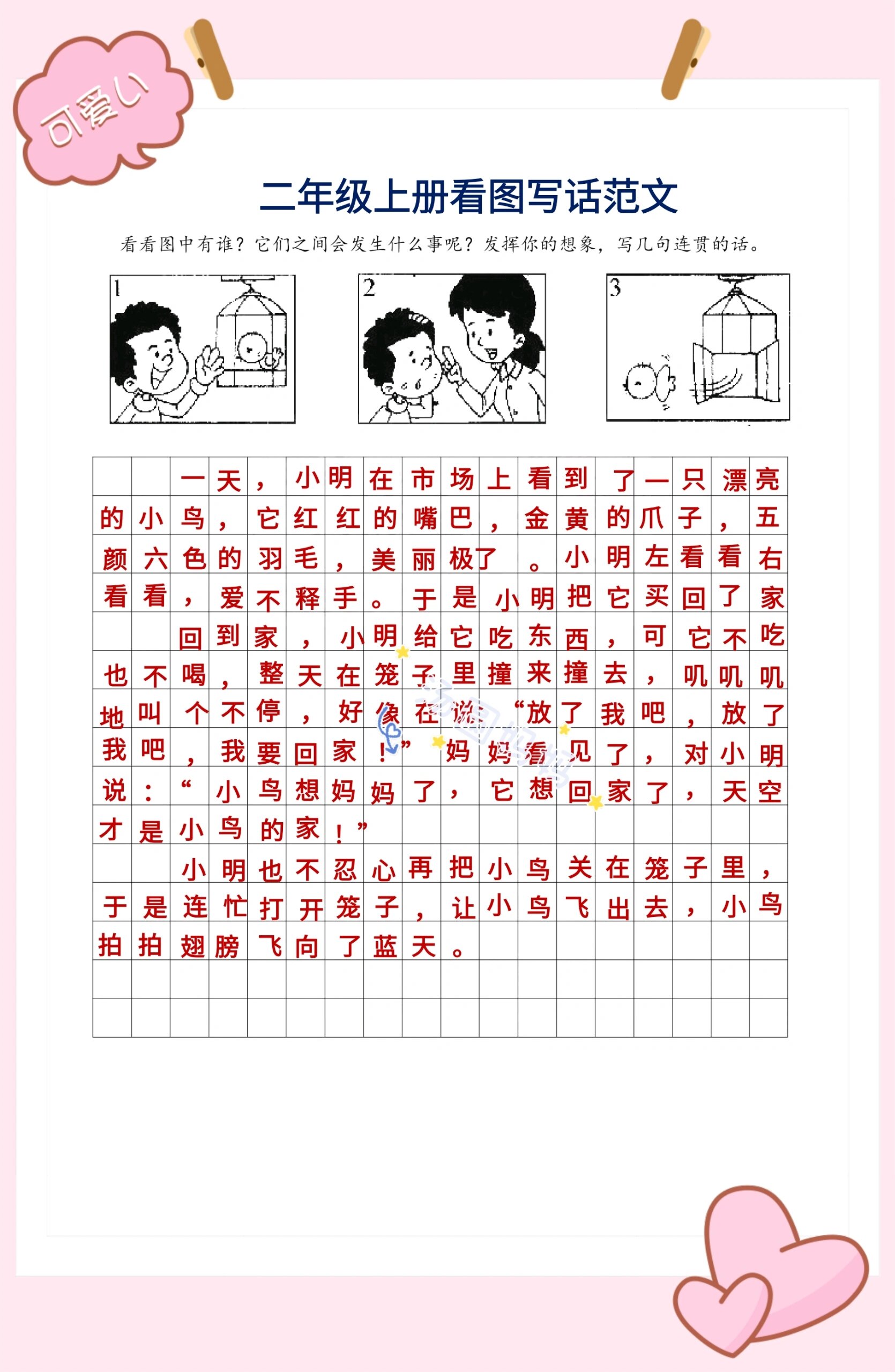 包含部编版二年级语文看图写话范文30篇的词条