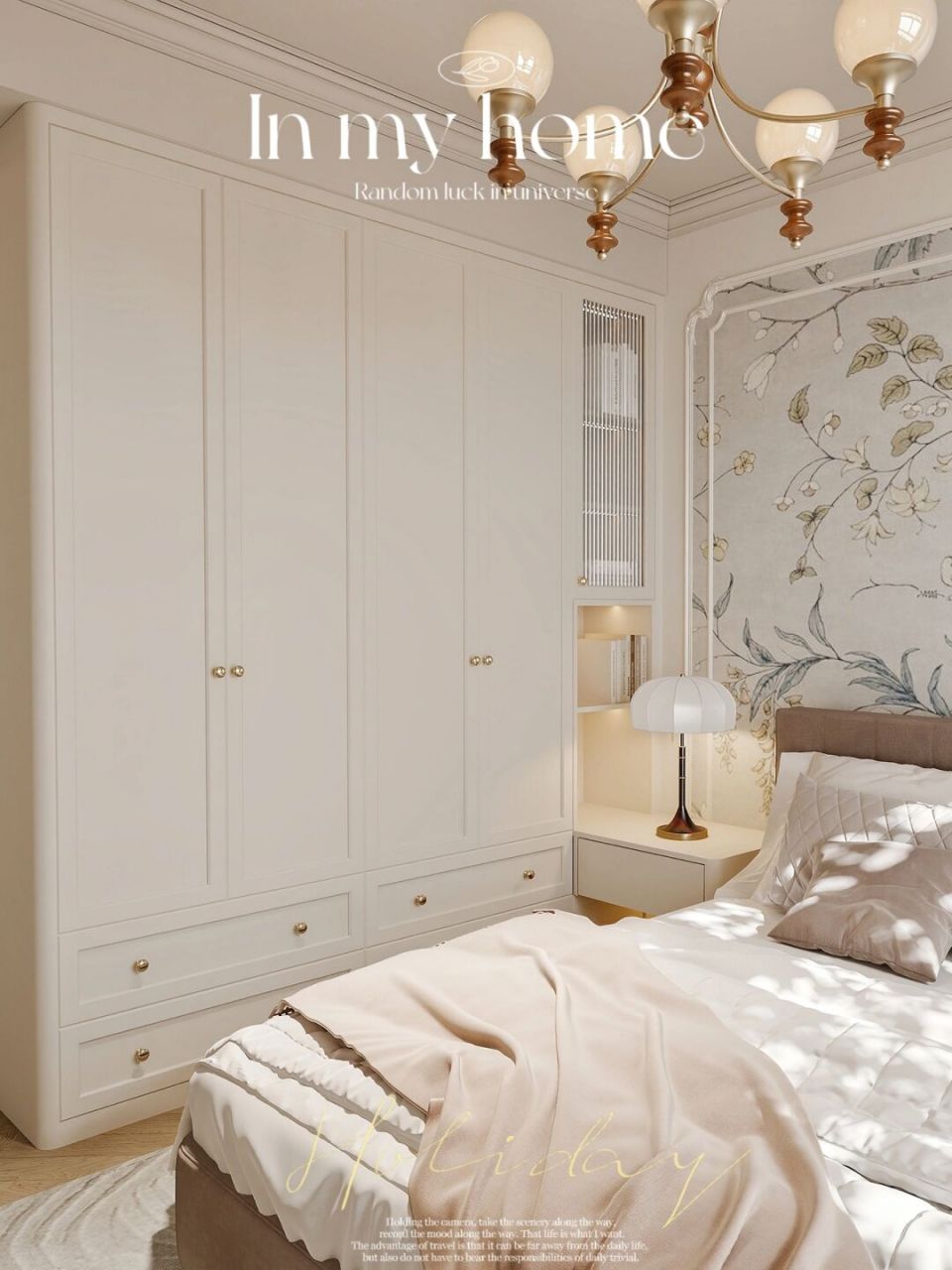 疯狂心动的浪漫法式风卧室99妥妥的梦中情房吖～ 法式衣柜 床头柜