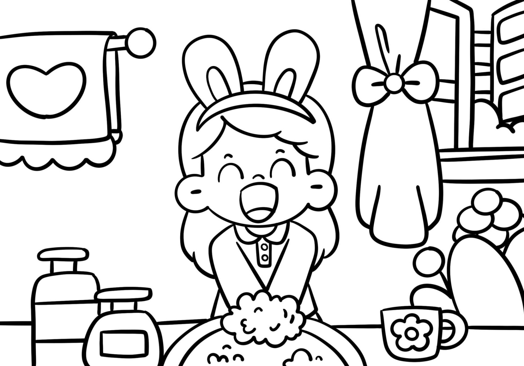 手绘儿童主题--养成洗手好习惯  夏季容易滋生细菌,养成洗手的好习惯