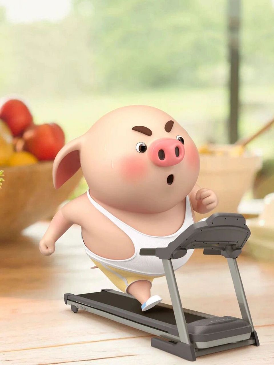 猪小屁壁纸|喜欢运动的小猪猪谁能不爱