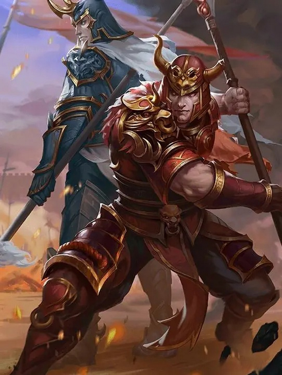 三国杀ol的武将——界颜良&文丑 颜良文丑 张盖奔辎 群 4体力 扩展包