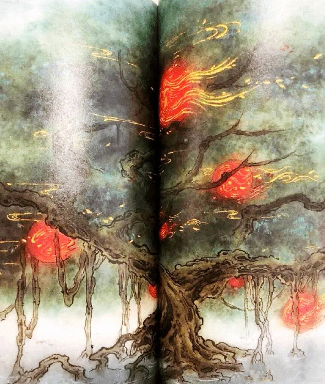 山海经之扶桑 扶桑树,古代传说中的神树.《山海经.