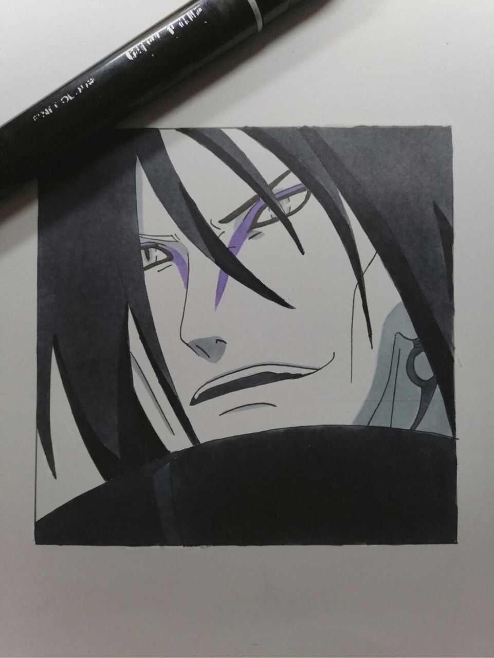 大蛇丸教程 #火影忍者# #手绘教程# #大蛇丸