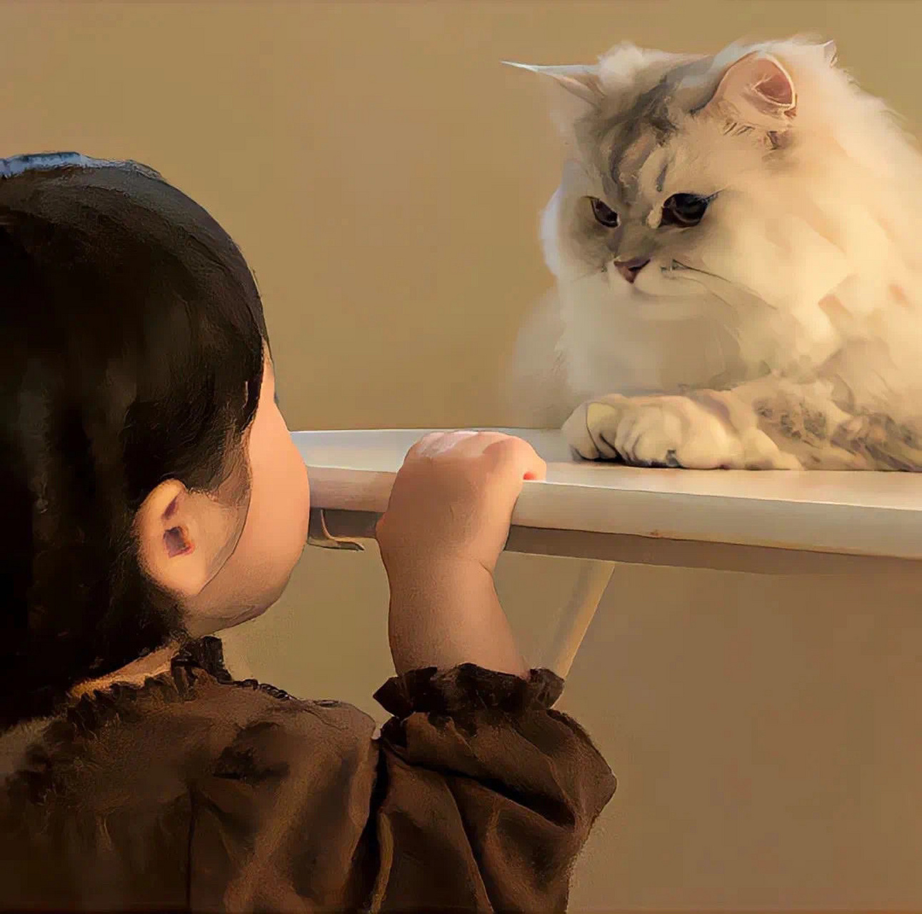 超可爱萌娃小女孩头像,人类幼崽头像