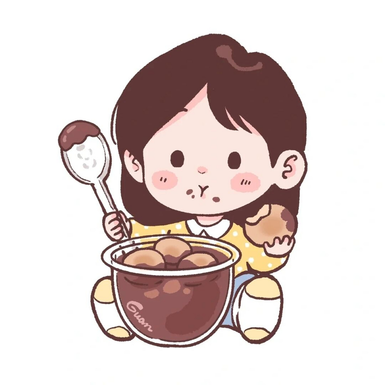 吃糖可爱图片(原创)