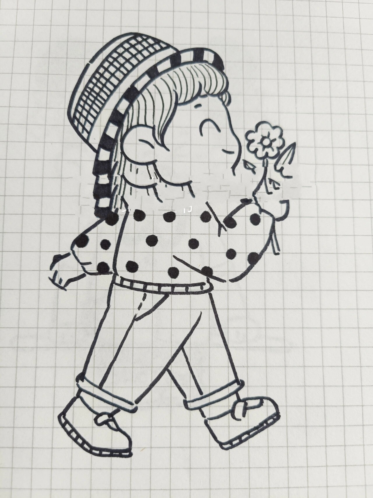 【人物素材】走路的小女孩