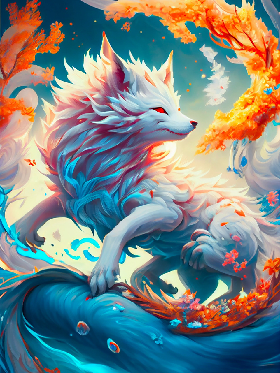 九尾白狐!祥瑞神兽