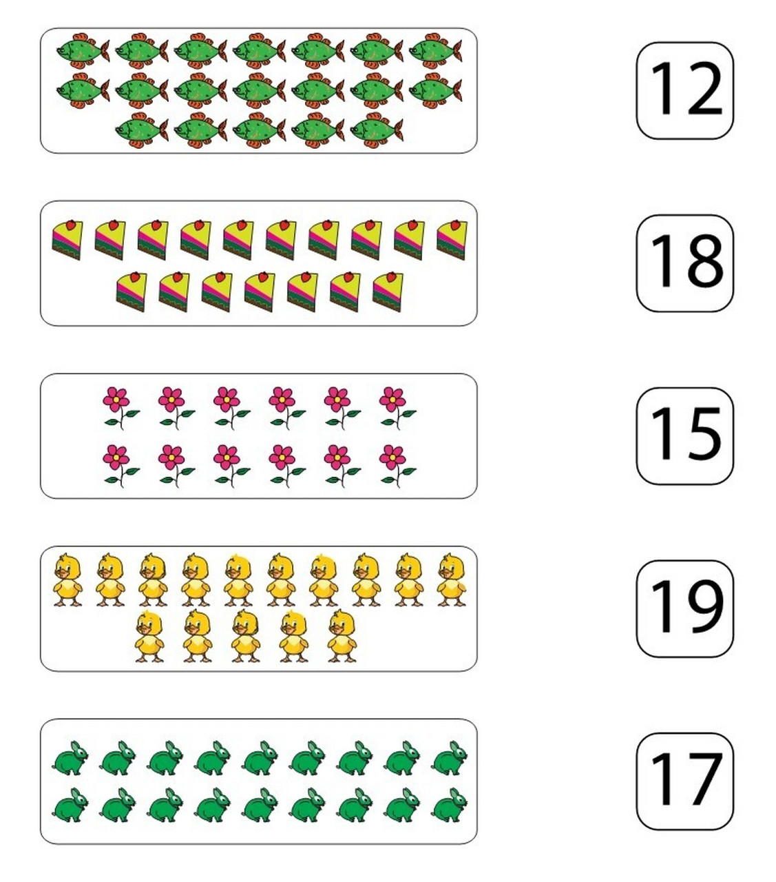 数学启蒙97|20以内数和数量连线