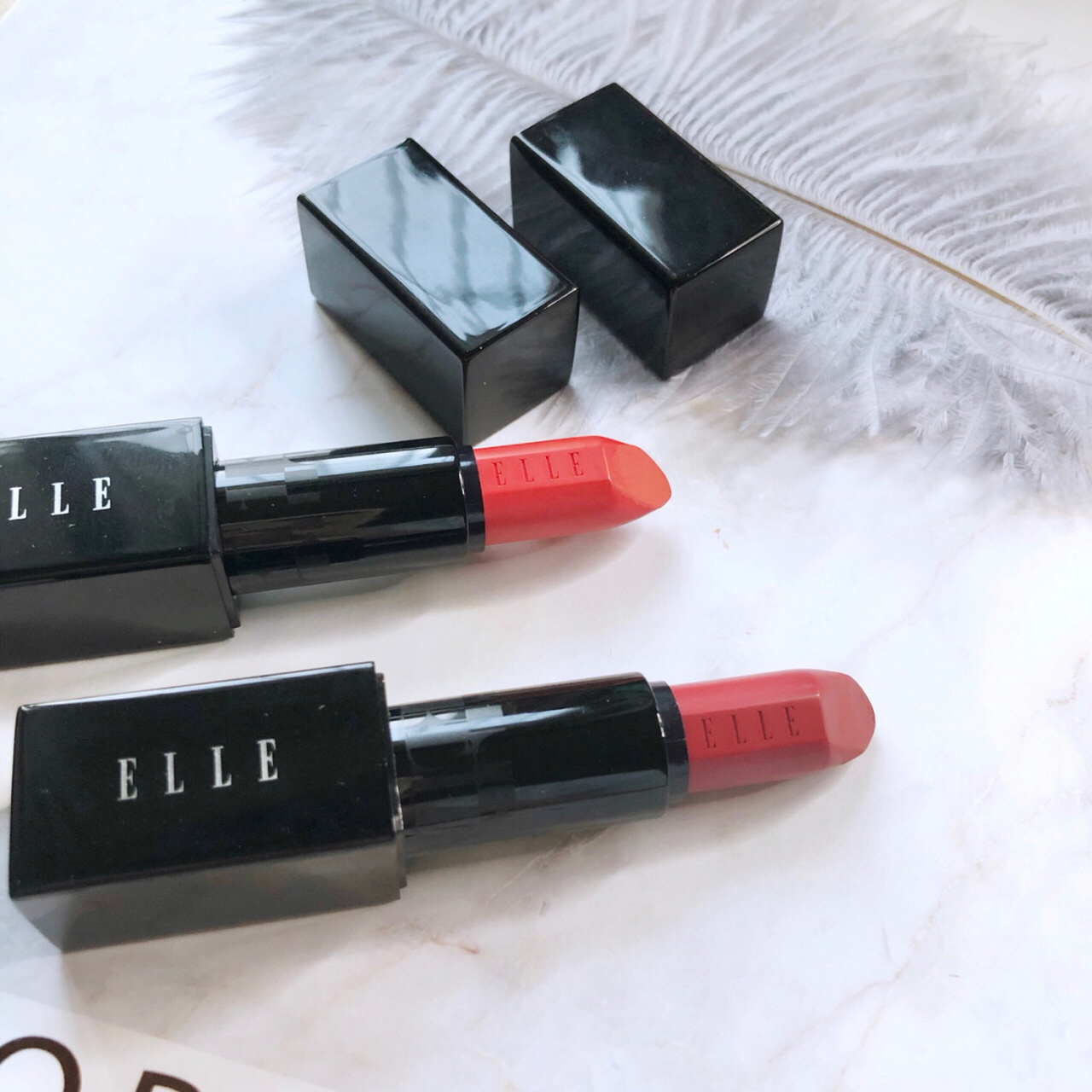 买了两只elle makeup口红,来一个试色分享701570157015