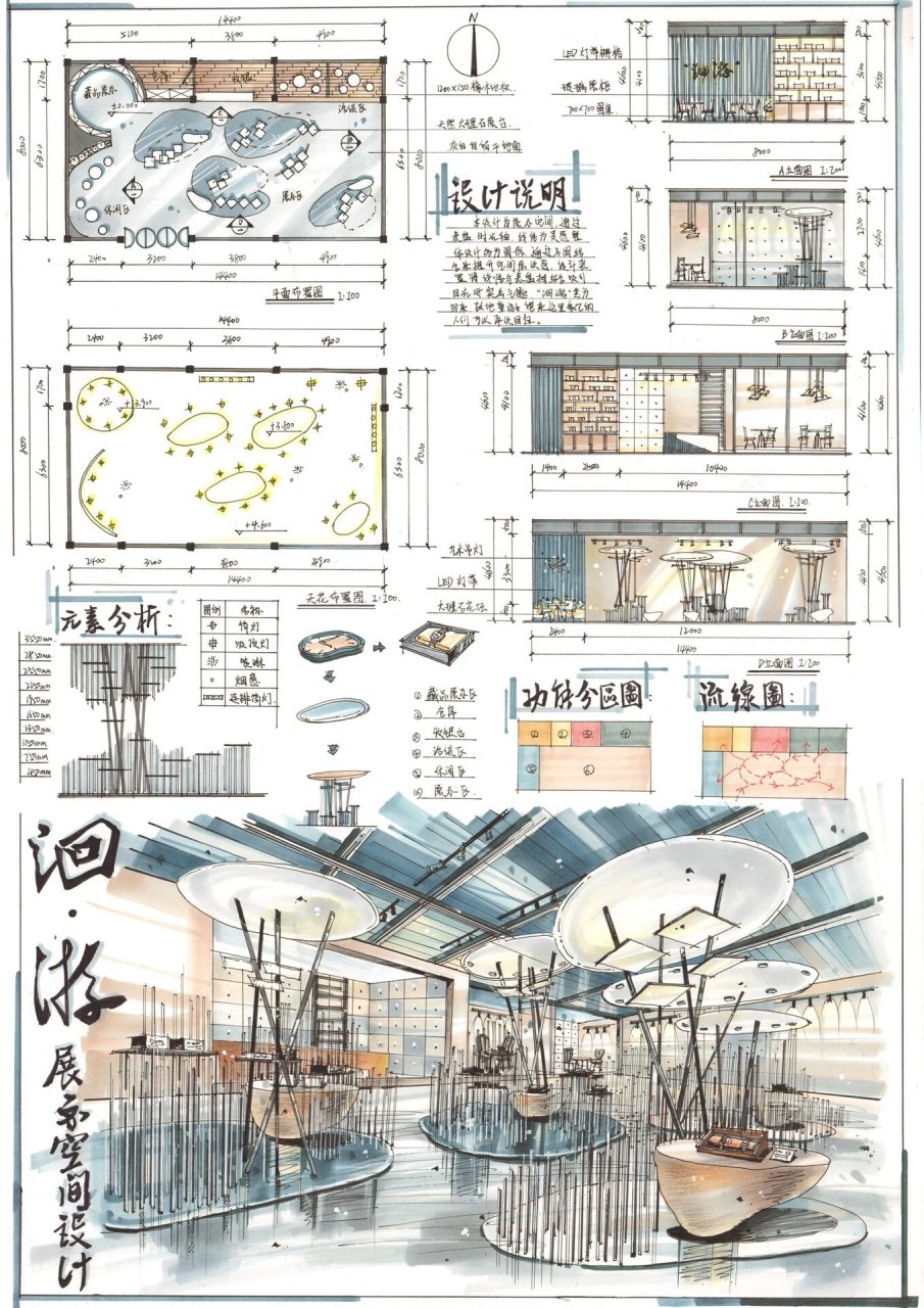 展厅快题设计(系列一) 展厅应该是用节制,充满灵性的设计美学语言创作