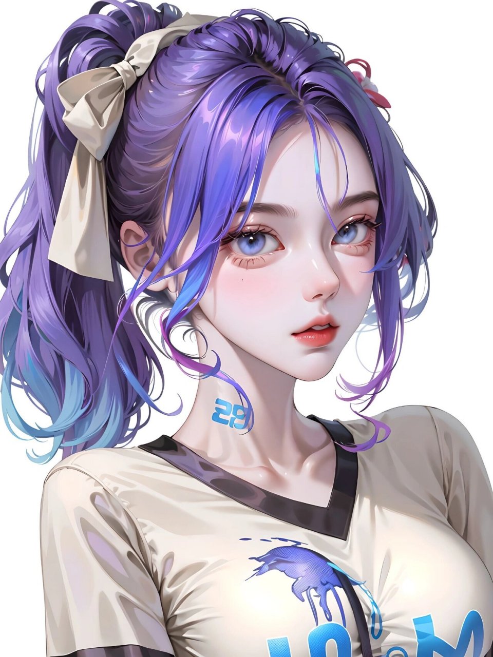 紫发少女‖女生头像‖头像壁纸 彩色系女孩