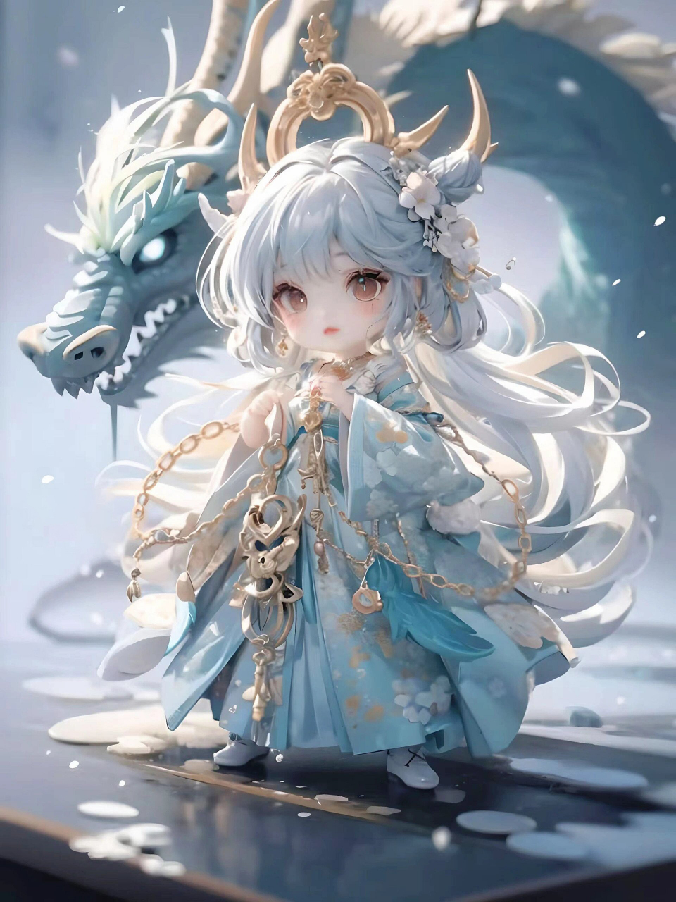 ai手办设计 | 四大神兽「青龙拟人」 青龙,又称苍龙,孟章,是中国古代