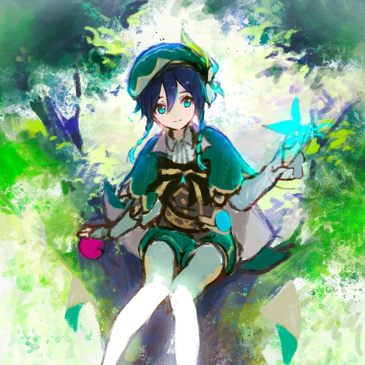 画师:dsマイル丨原神 温迪头像 #头像# #自截自调# #原神# #六入尽明