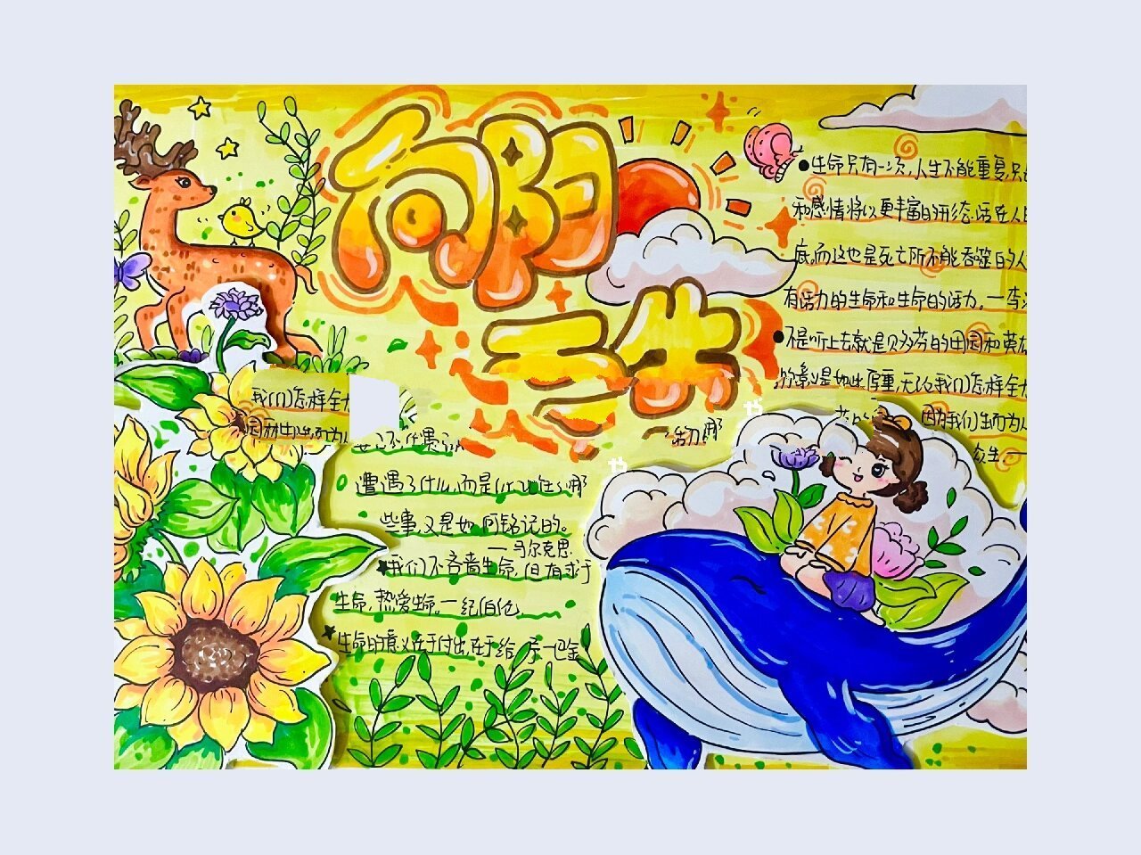 向阳而生主题小报