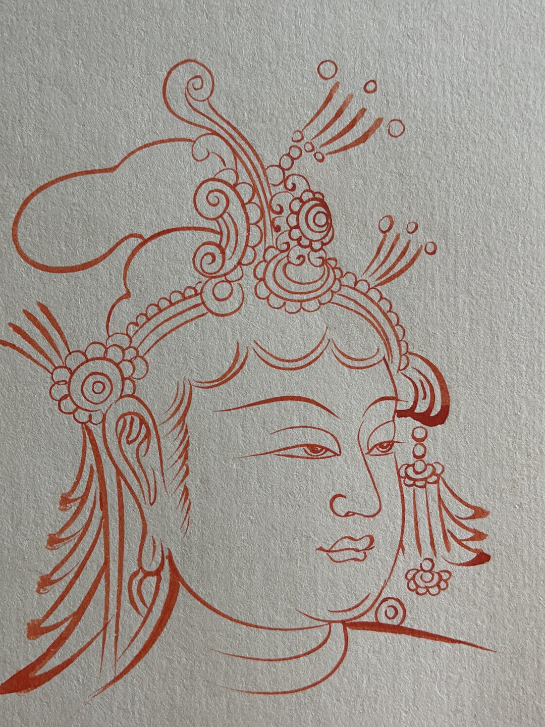 敦煌莫高窟线描菩萨头像整理归纳