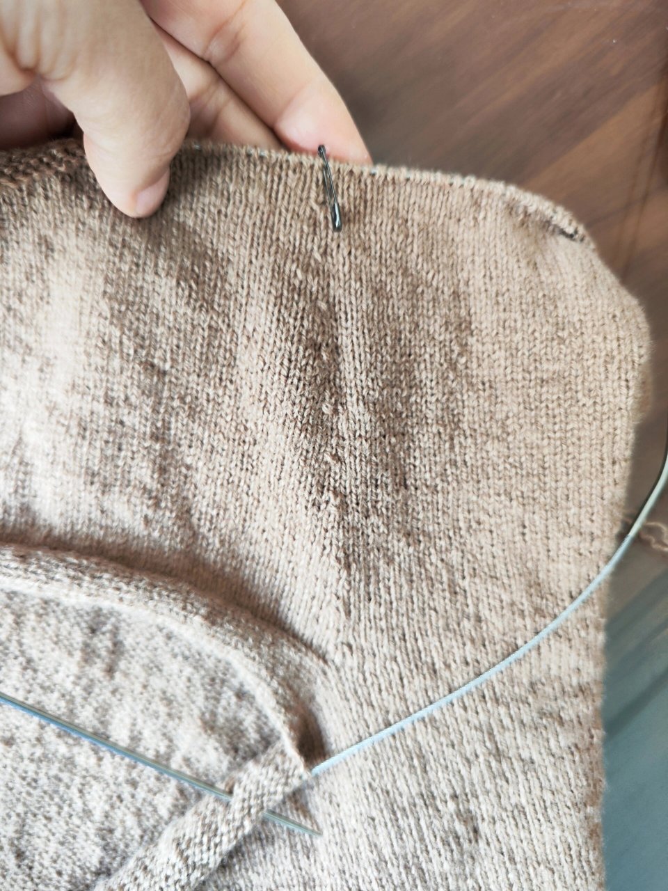 手织羊绒裤裤裆部分挑针及腿部减针方法 不知道有没有姐妹在跟织这件