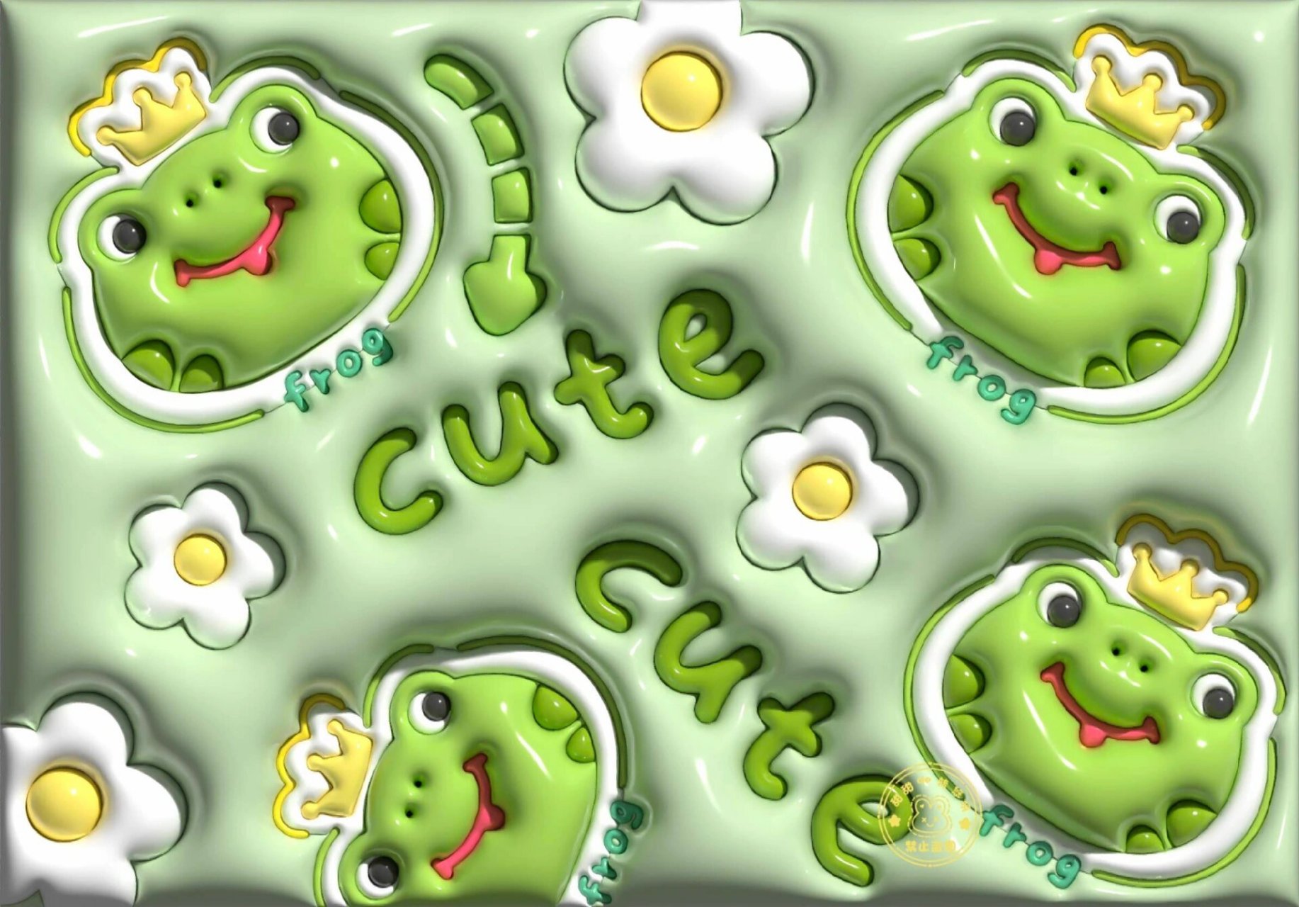 第117期:原创可爱绿色夏日嘭嘭平板壁纸