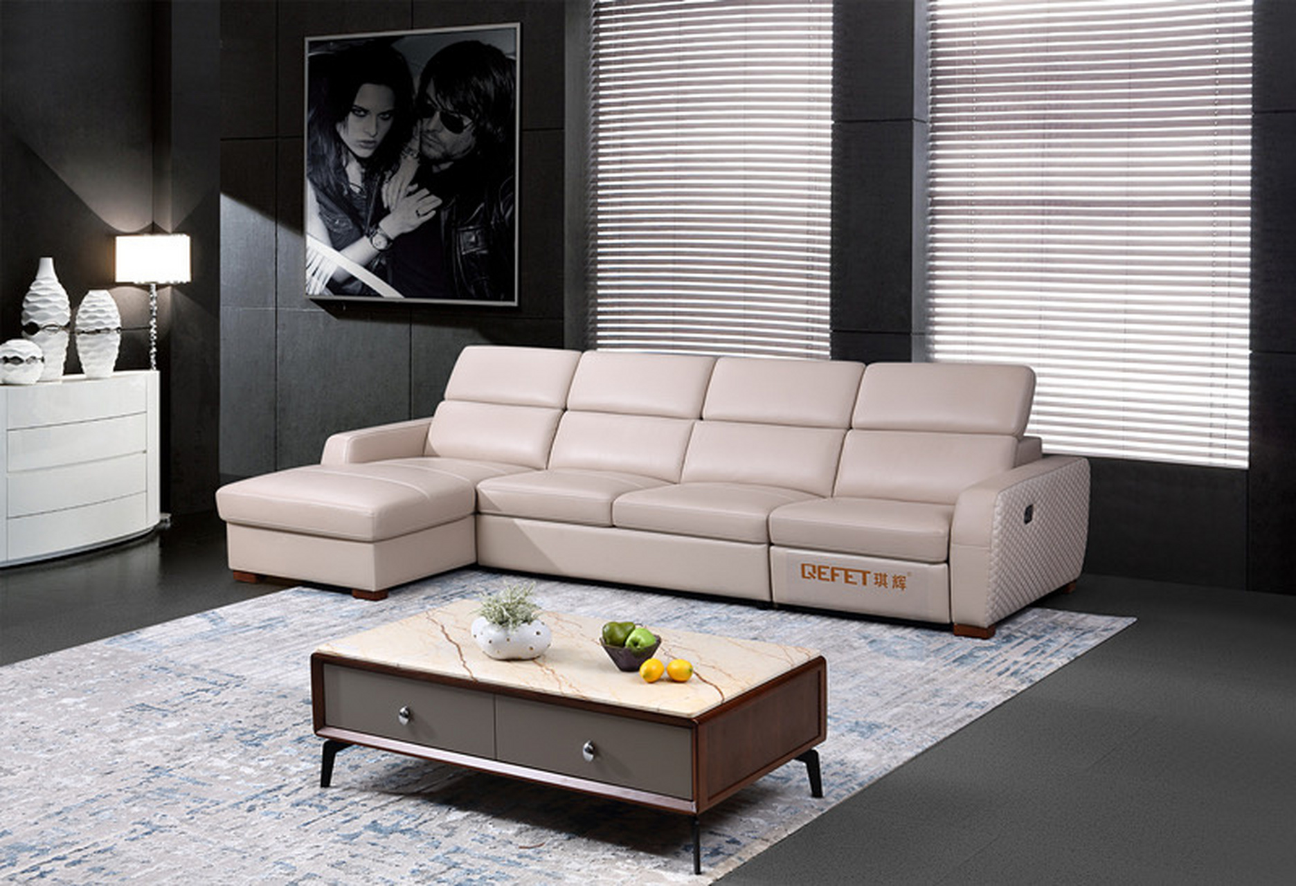 琪辉家具,琪辉功能家具  "沙发是客厅中的灵魂,它承载着装饰的主色调