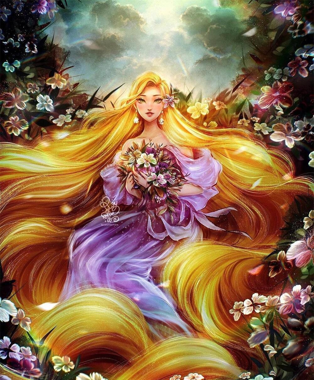 迪士尼公主系列·梦幻画风 插画师roythear画的超美迪士尼公主 梦幻