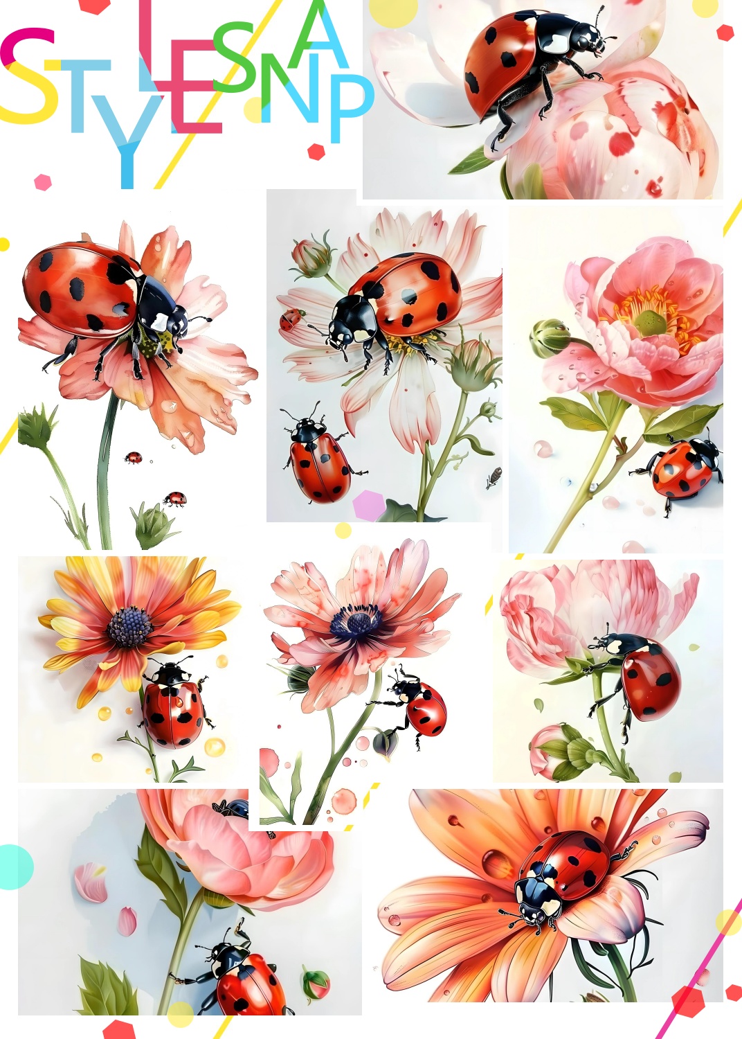 绘画素材分享 | 可爱的小瓢虫  简笔画教程: 1. 先画一个小圆. 2.