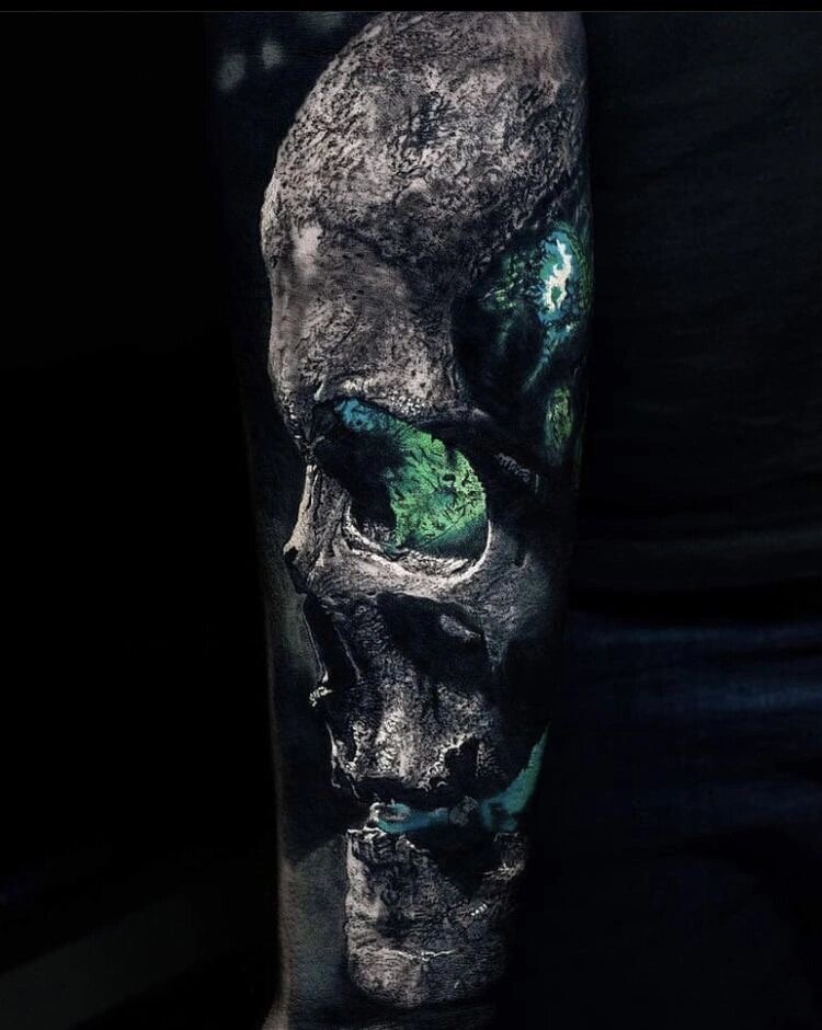 贵阳纹身/骷髅·暗黑写实纹身素材手稿分享 -7815 骷髅代表着sw