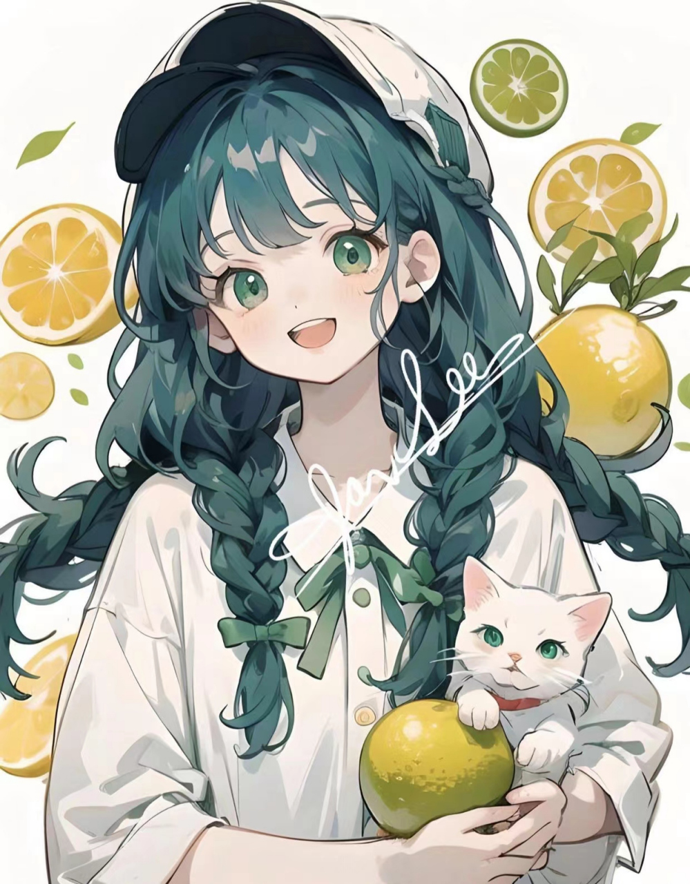 森系女生可爱头像嗷,原来绿色也可以这么好看!