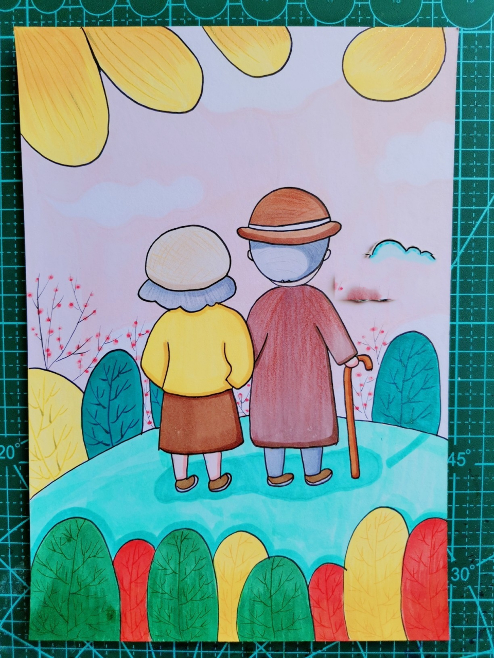 【140.重阳节主题儿童画】 重阳节主题儿童画,"九九,久久"!