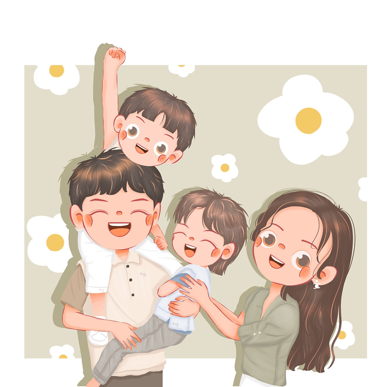 全家福头像|相亲相爱一家人68/100 别人用幸福来形容我们一家,我用