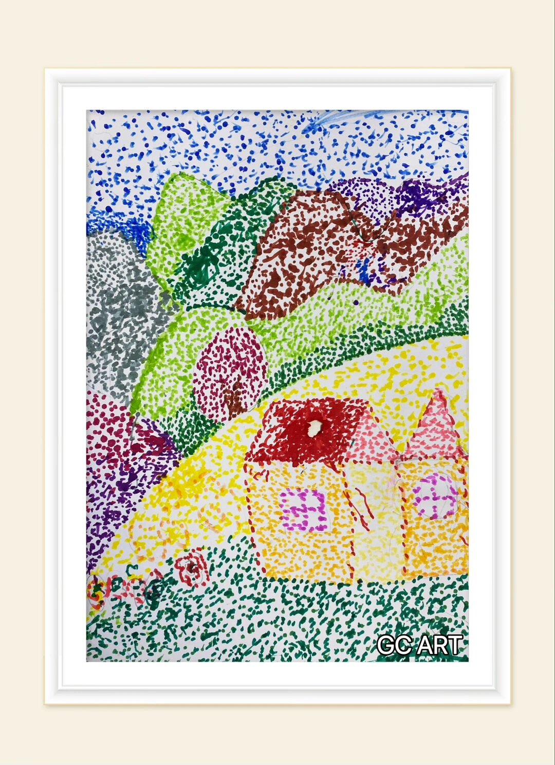 《点彩风景画》 7-9岁点彩风景画