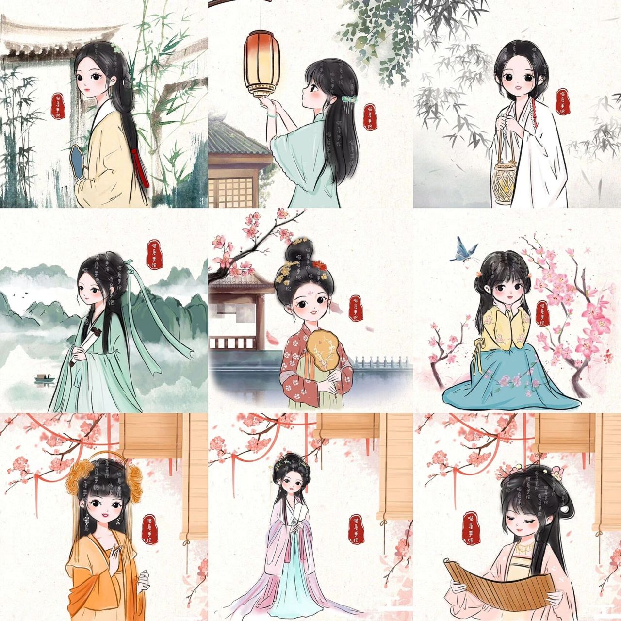 古风头像合集|汉服女孩～ 今日又是客单展示~ 没有更新的日子里奈柚在