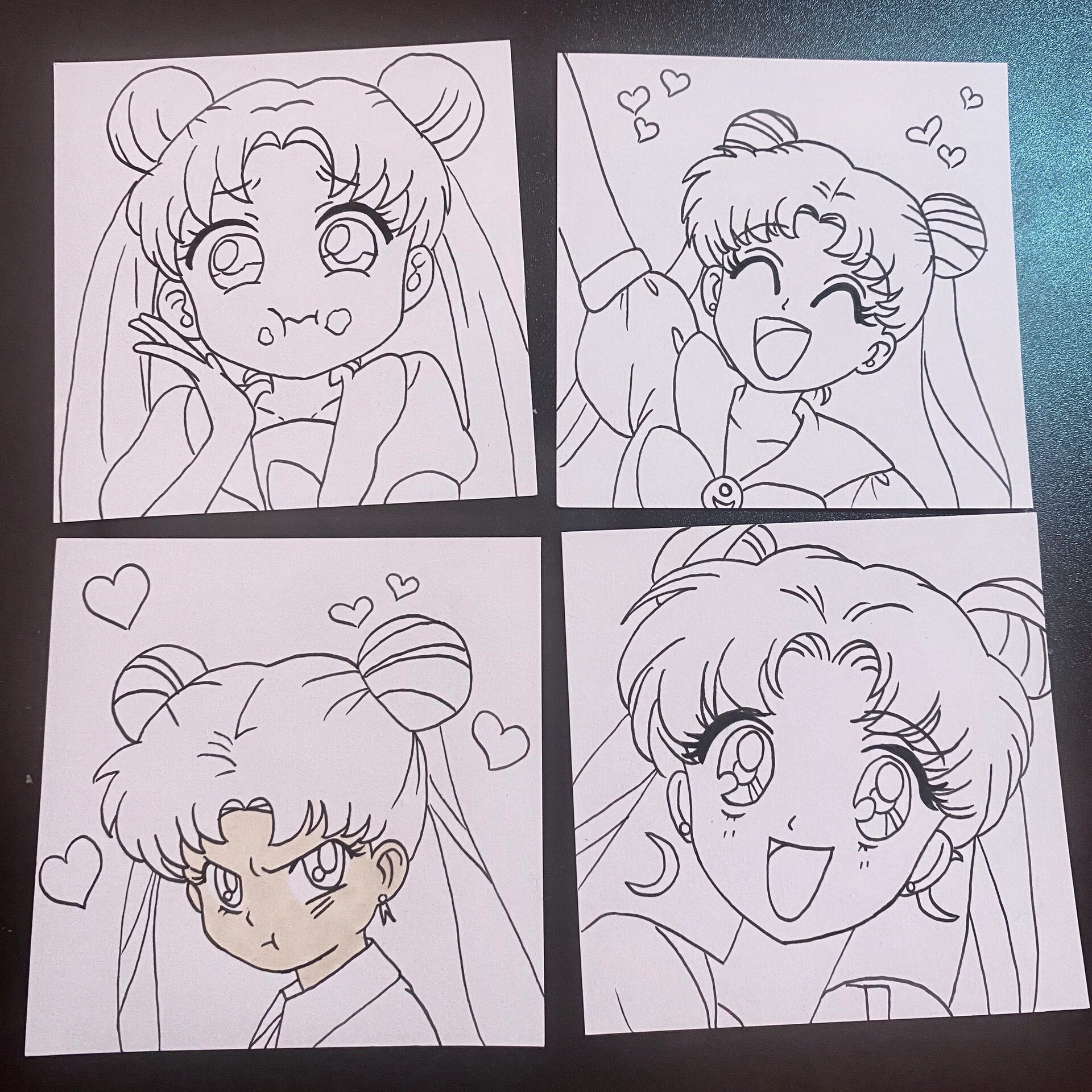 超喜欢美少女战士 附绘画过程 一起来学习吧