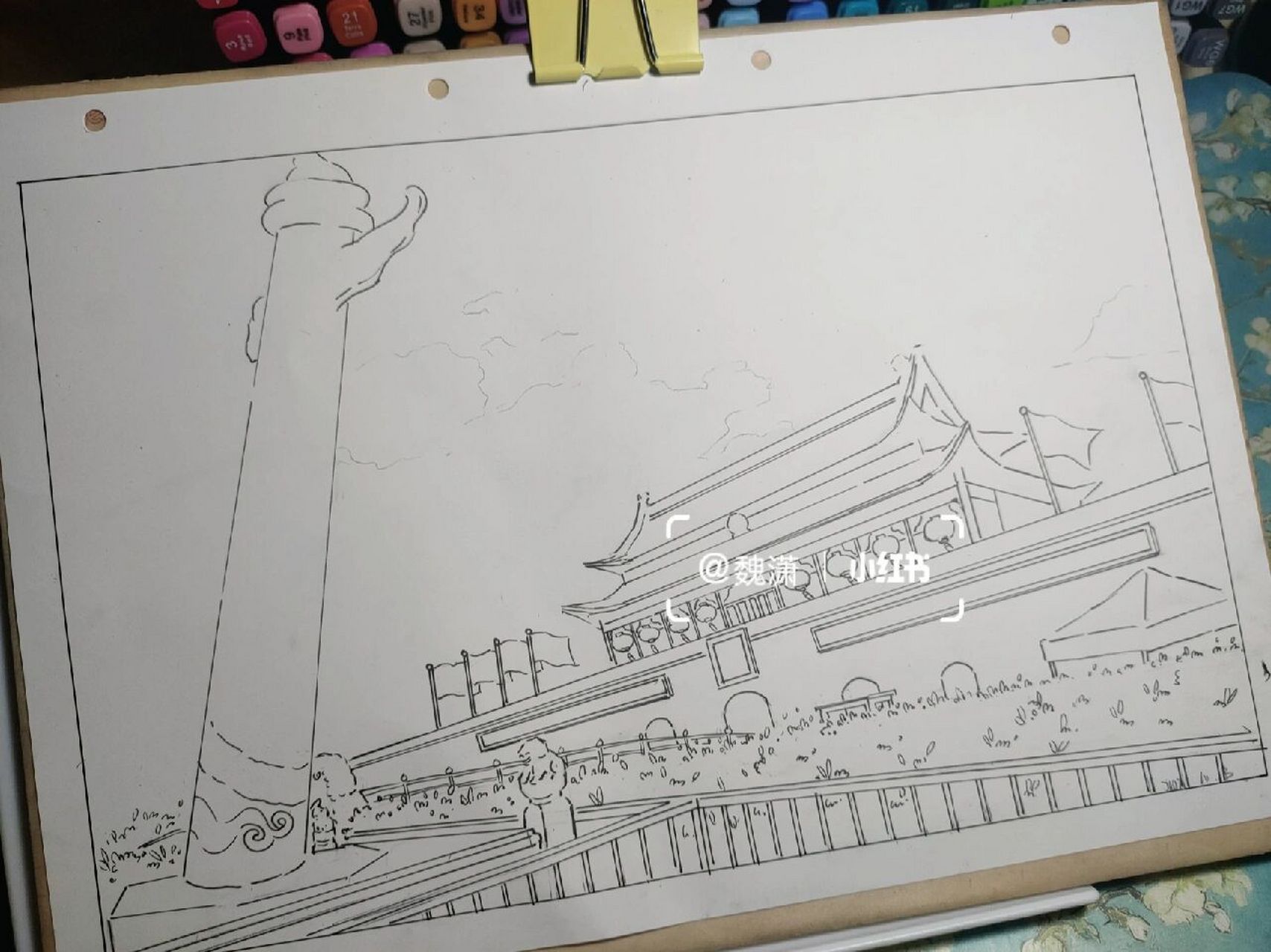 北京天门绘画图片