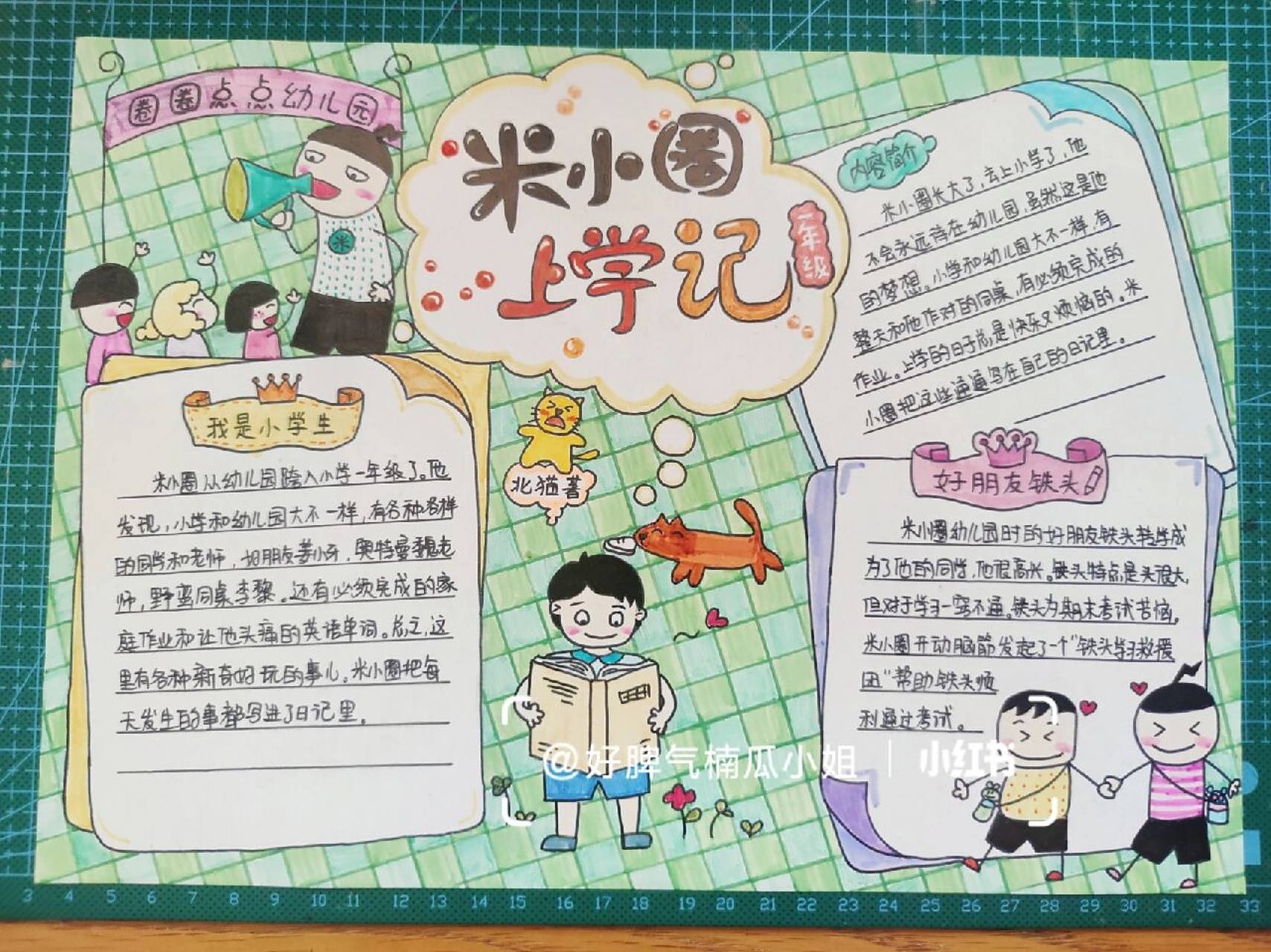 《米小圈上学记》读书小报/手抄报94 一年级最爱阅读书本小报总结