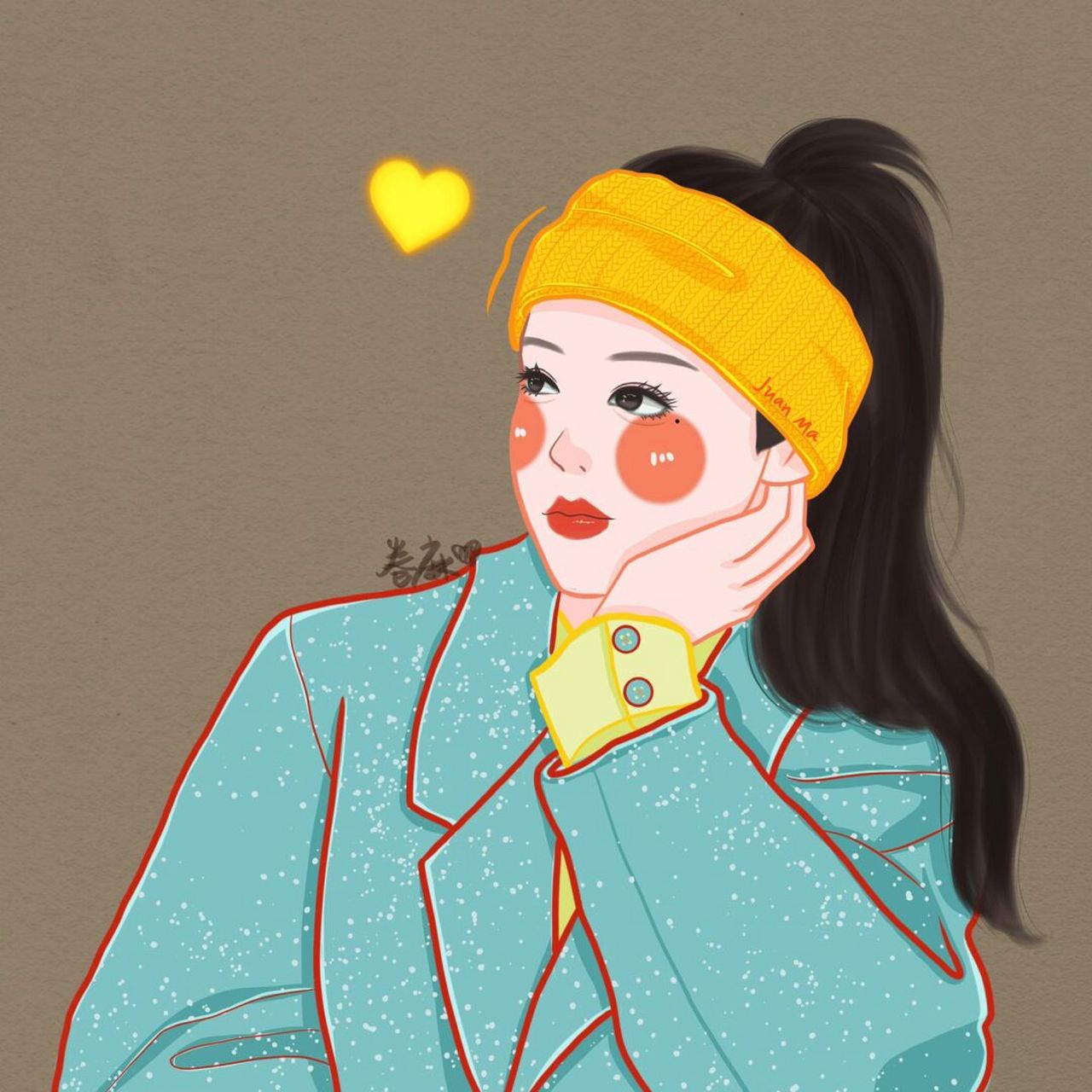 手绘头像#     #手机