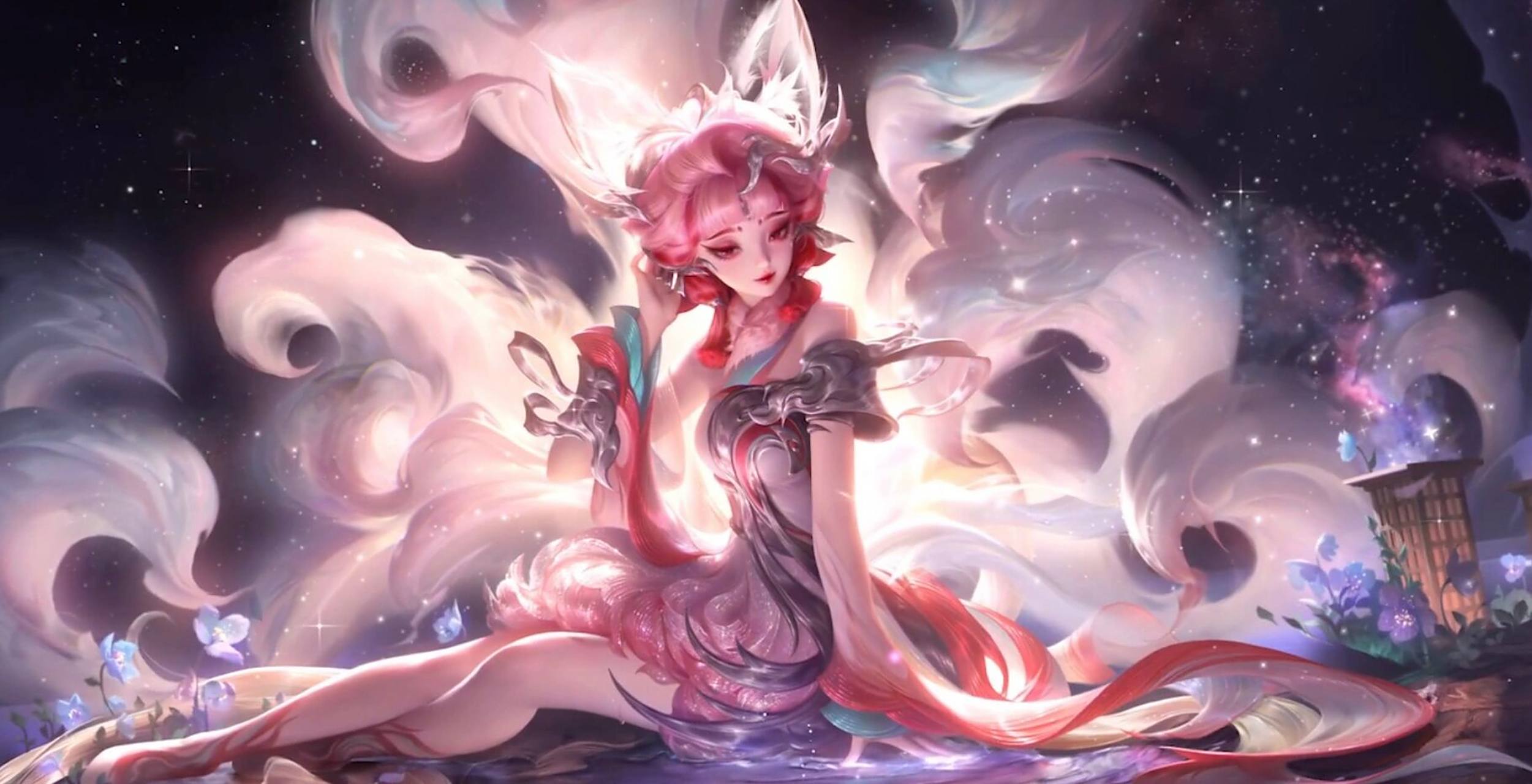 妲己青丘九尾皮肤技能特效!通过抽奖获取!