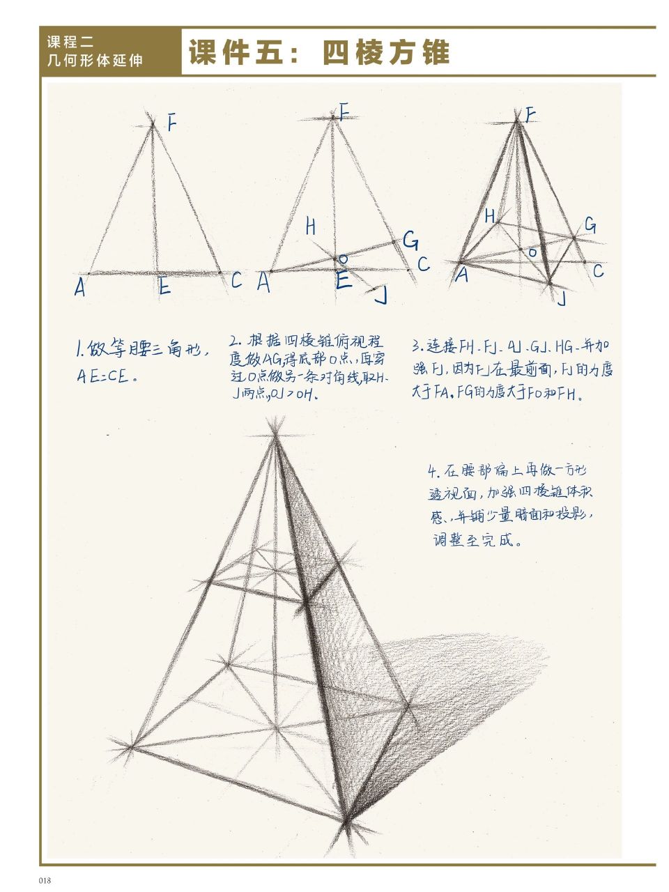 课件二&几何形体延伸:四棱方锥