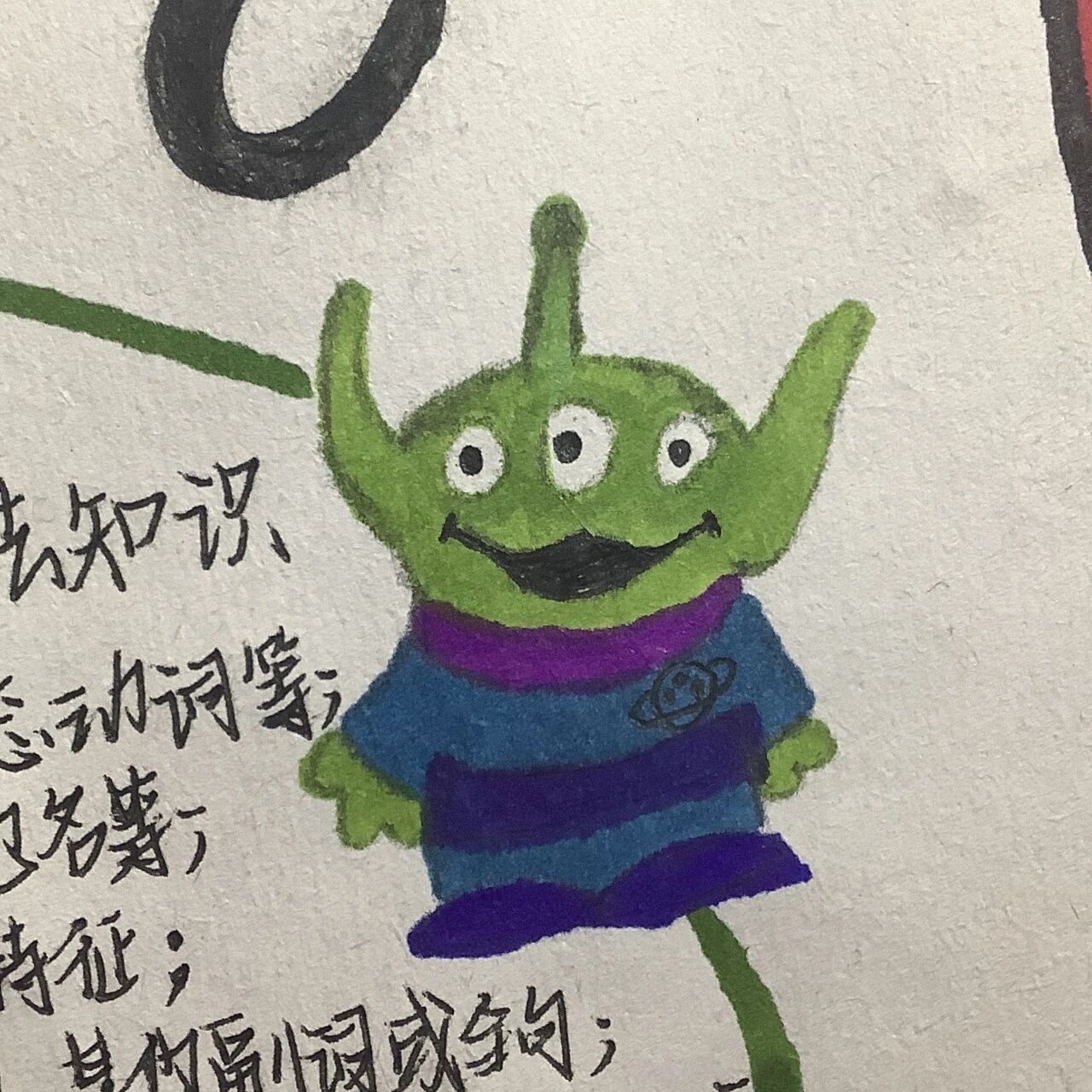 无滤镜|英语手抄报 玩具总动员～ 赶了好久,还是画毁了