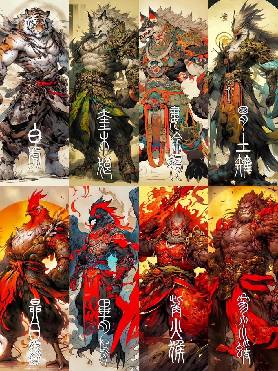 【ai神话】二十八星宿·白虎星宿(合集二) 西方七宿(白虎):奎木狼