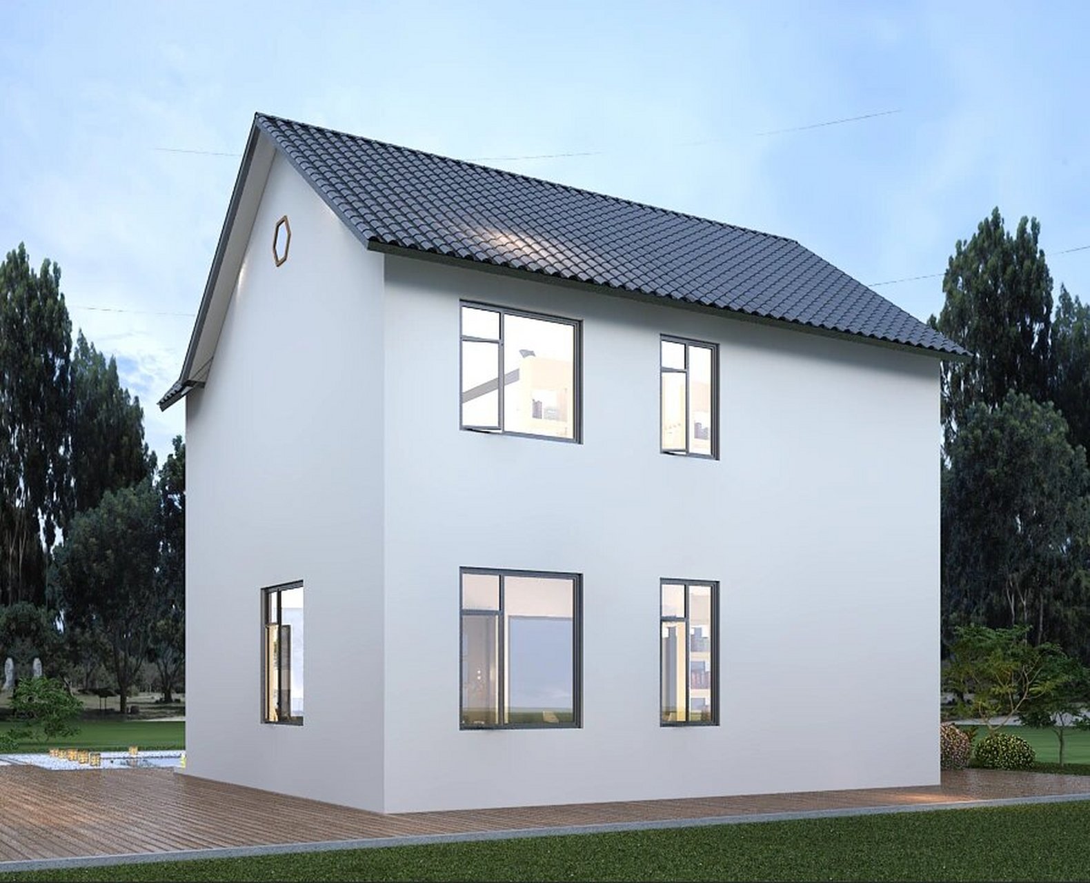 乡村自建房|现代尖顶vs 小坡顶,你喜欢哪个 经过一番讨论客户最终还是