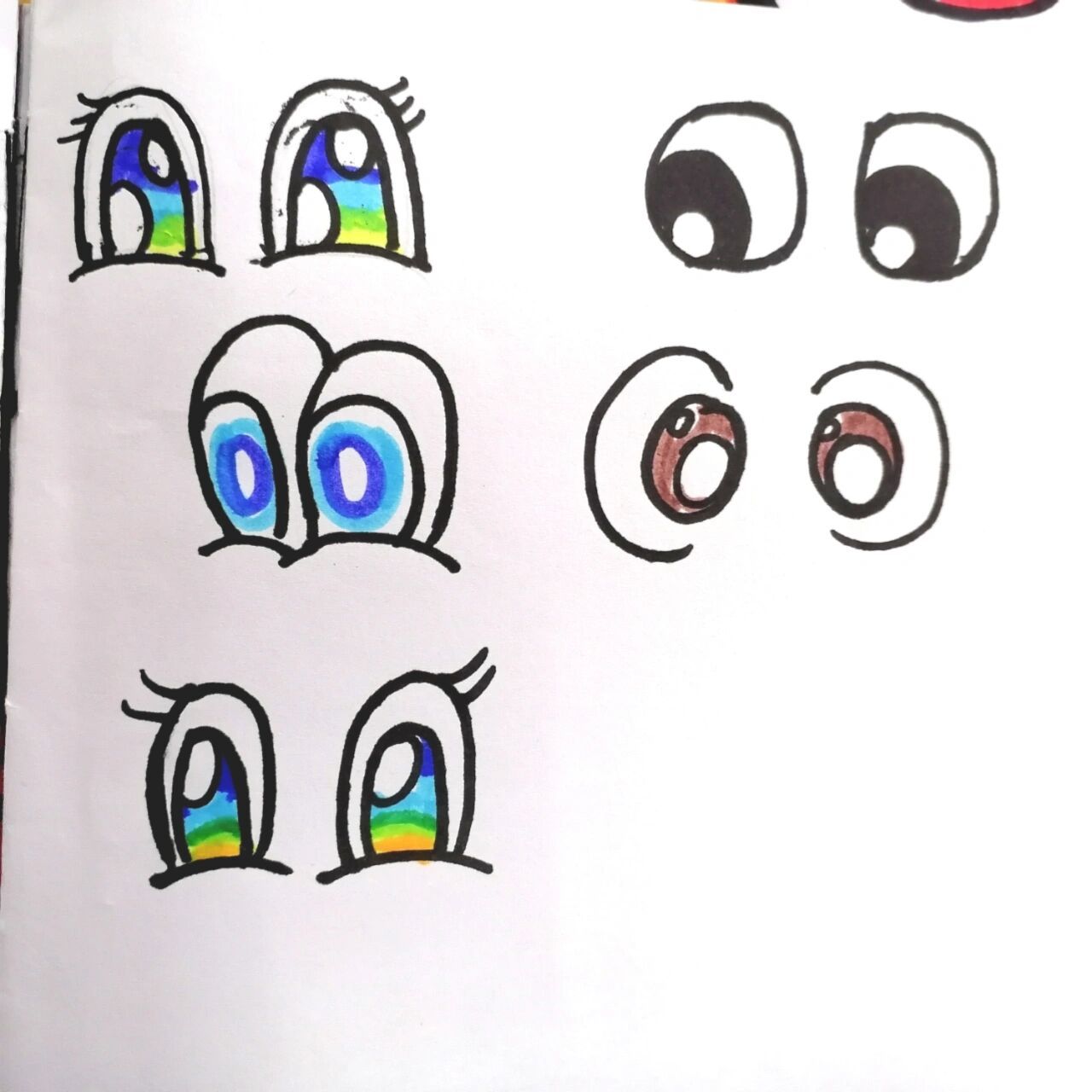 儿童简笔画眼睛简单图片