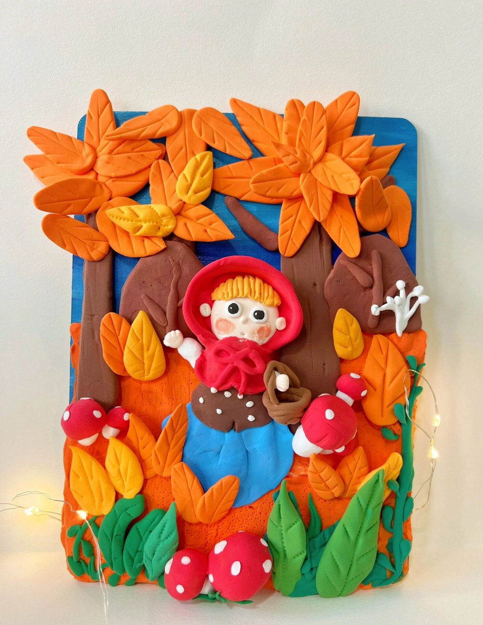 超轻粘土手工~秋天 手工  儿童 小红帽