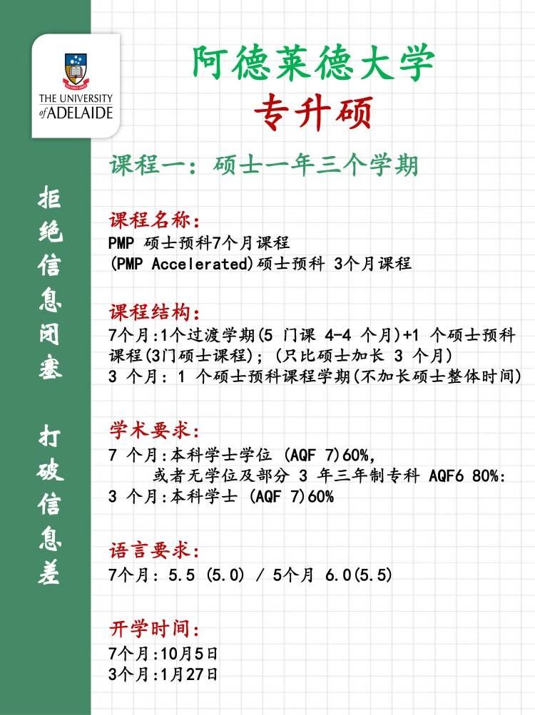 阿德莱德大学专升硕图片