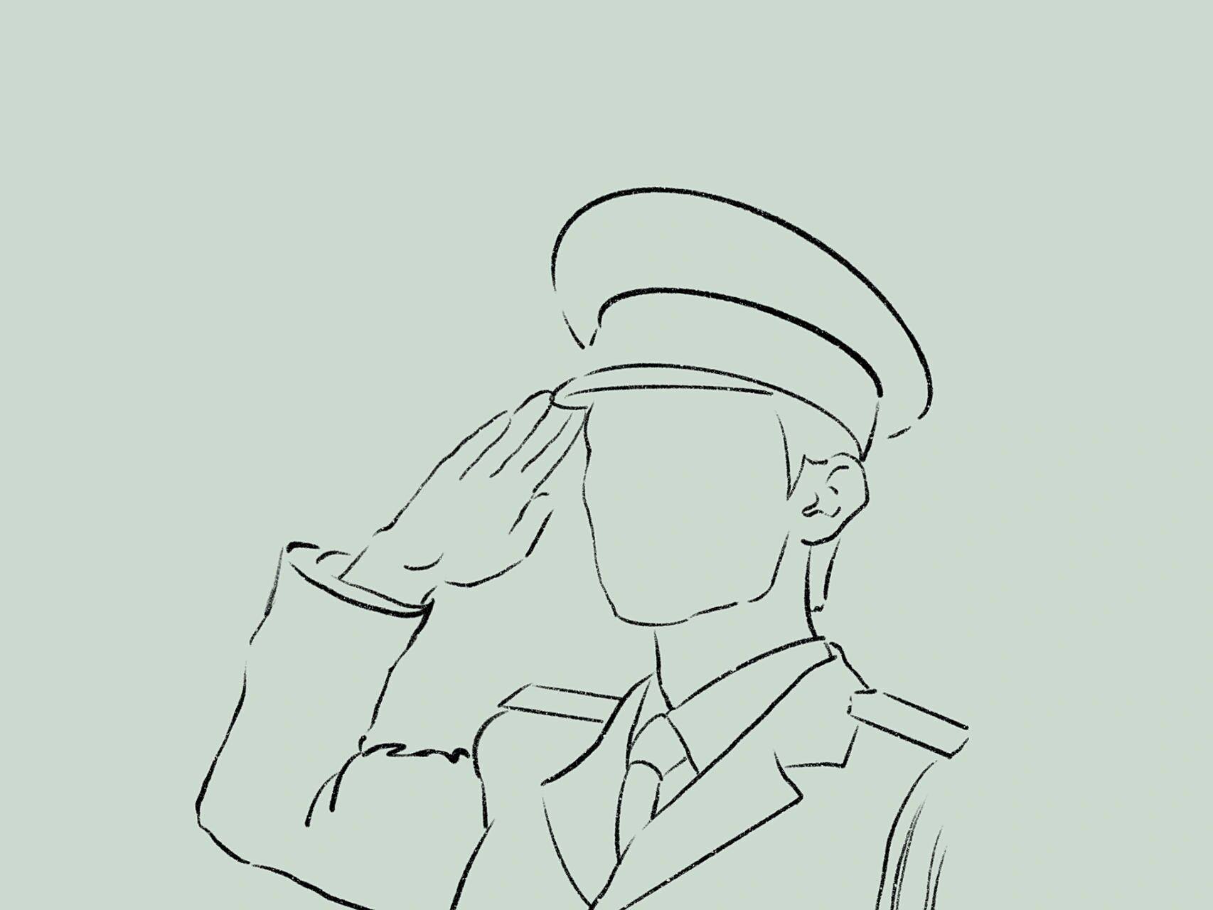 可爱简笔画【含教程】 右手敬礼,左手牵你!易烊千玺的敬礼,拿去吧!