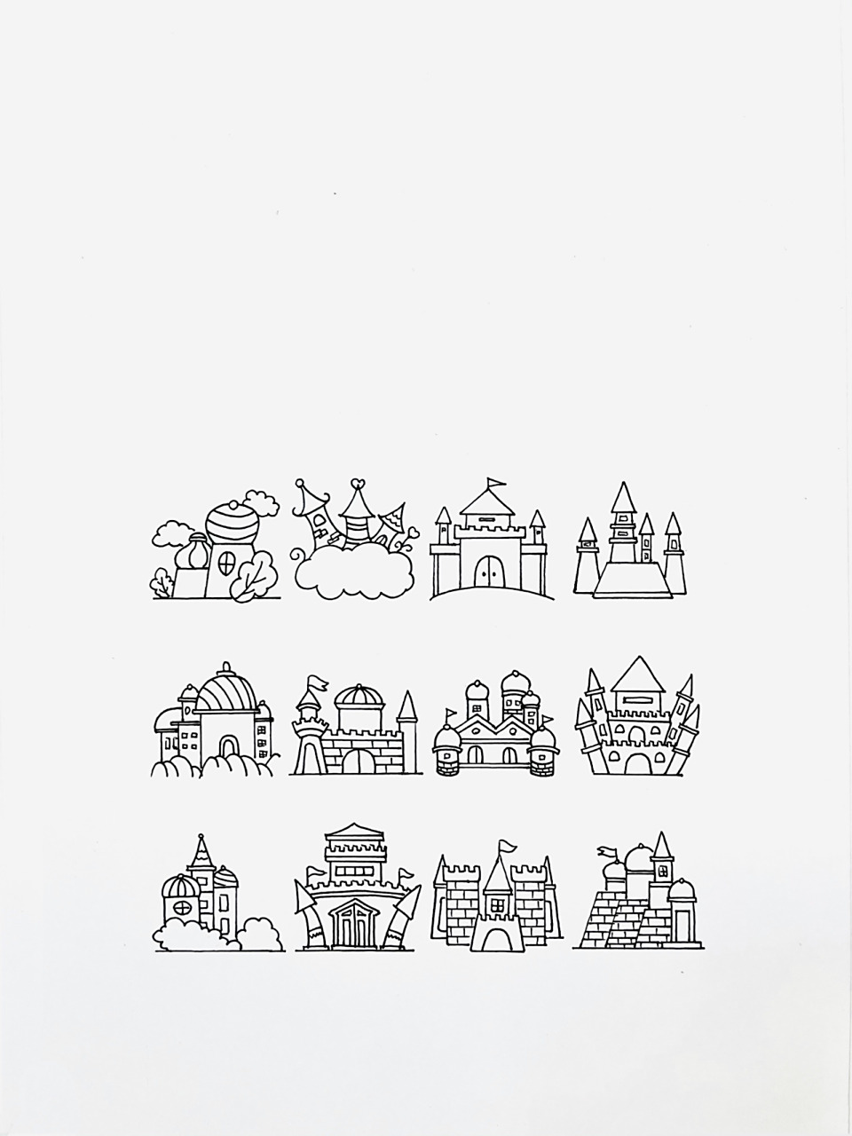 【简笔画】城堡98 分享一组建筑简笔画—城堡98 大家还喜欢什么