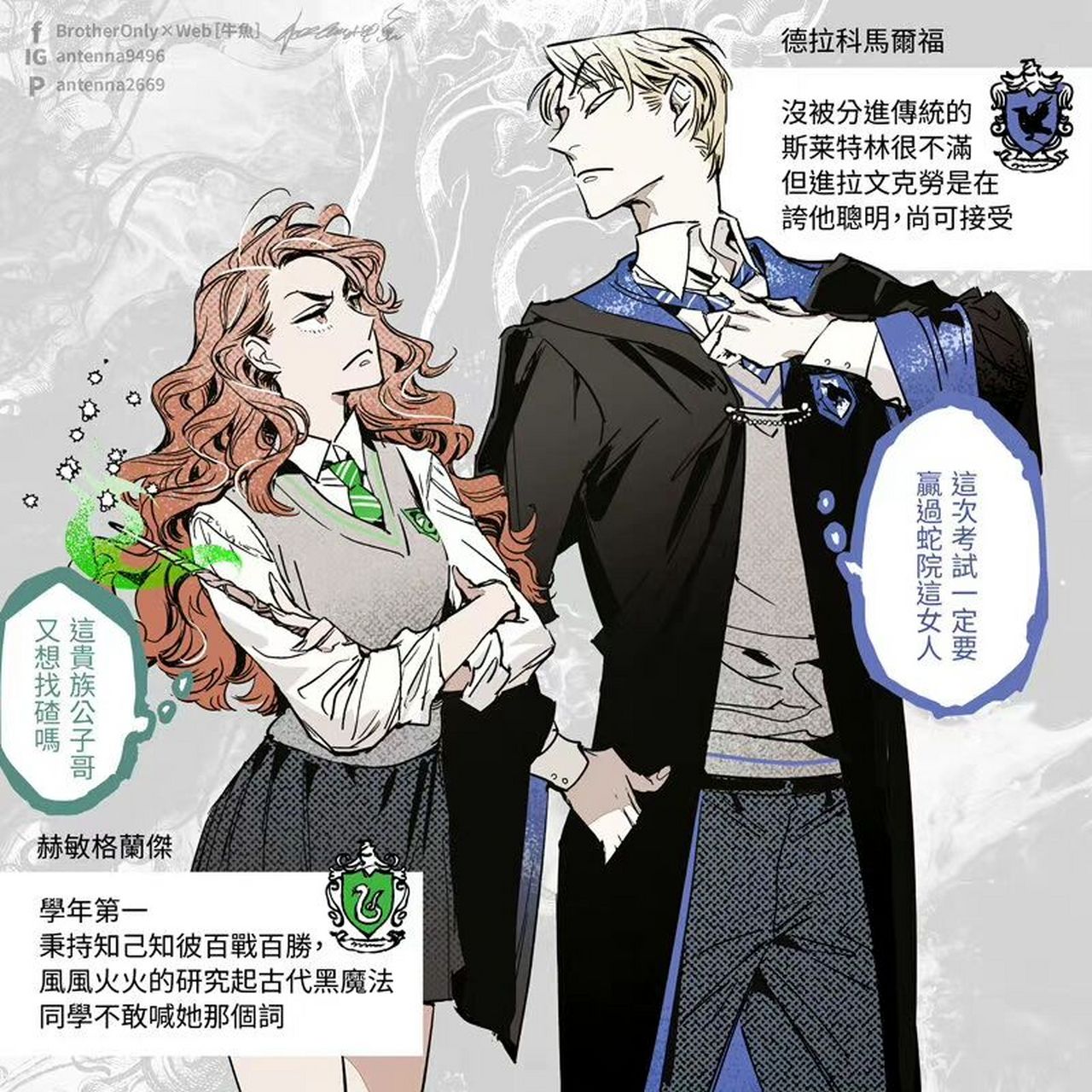 不甘寂寞的霍格沃茨paro 要是兩人分到鷹院和蛇院