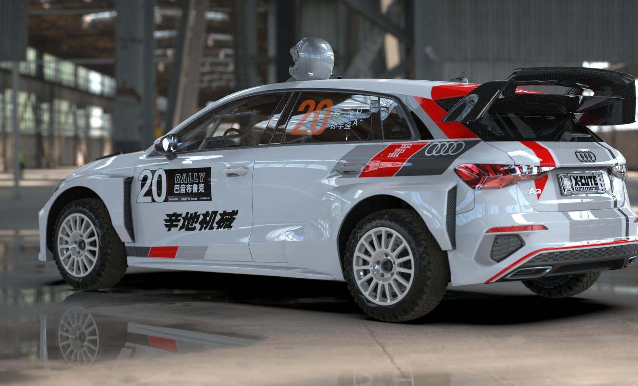 奥迪a3车身彩绘涂装贴膜 飞驰人生辛地.