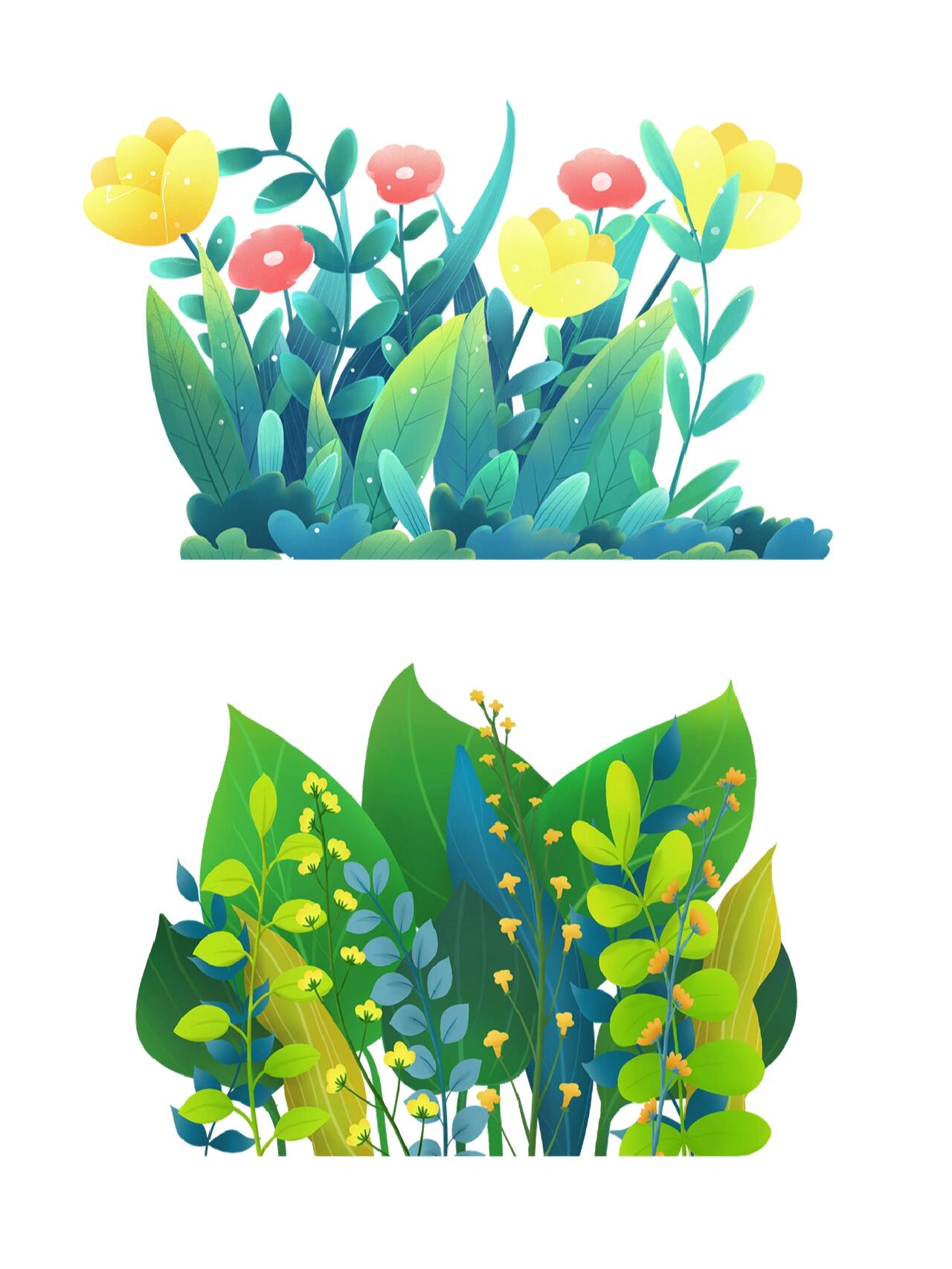 97免抠素材 | 卡通花朵元素