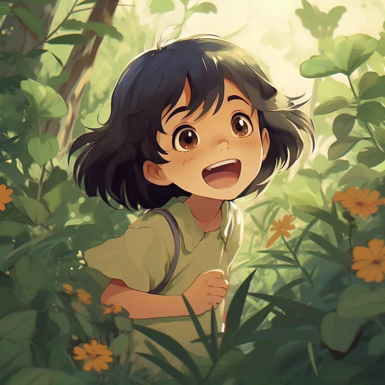 ai绘画 我又来送图啦 宫崎骏风格的小女孩组图动漫少女