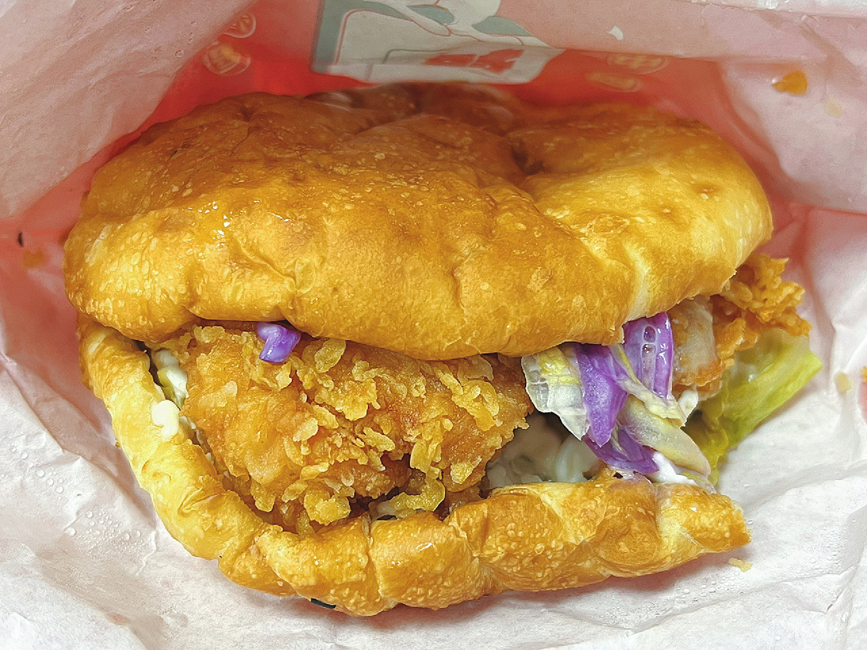 塔斯汀·中国汉堡92 因为不太喜欢吃芝麻,会影响汉