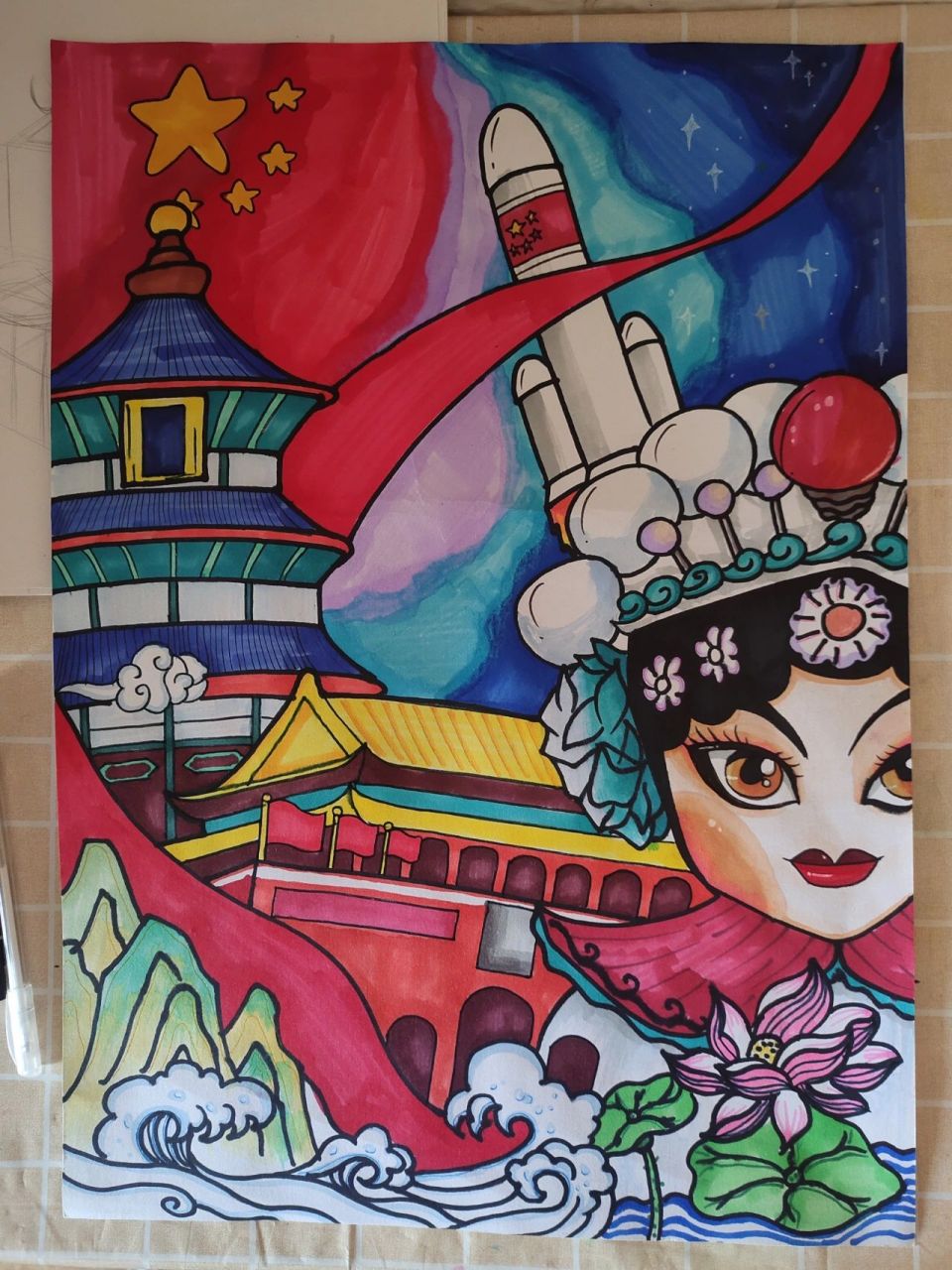 国风爱国主题绘画 国风爱国主题绘画